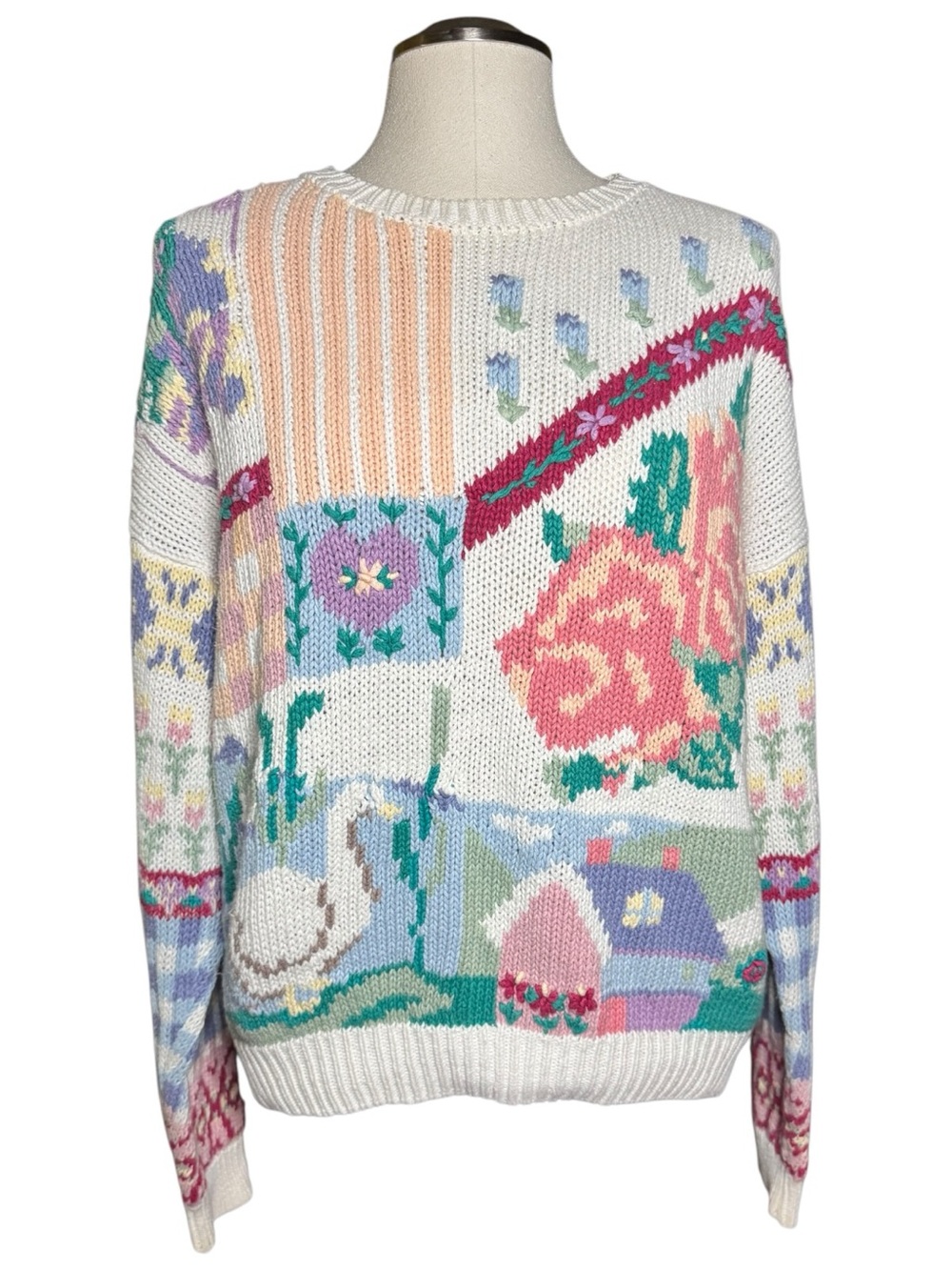 Avon Fashions Colorful 90s Vintage Knit Fall Sweater